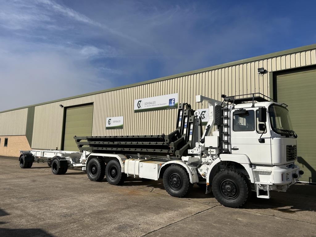 MAN 35.464 8x8 Drops Truck with Trailer and 3 x Flat Racks - Govsales of mod surplus ex army trucks, ex army land rovers and other military vehicles for sale